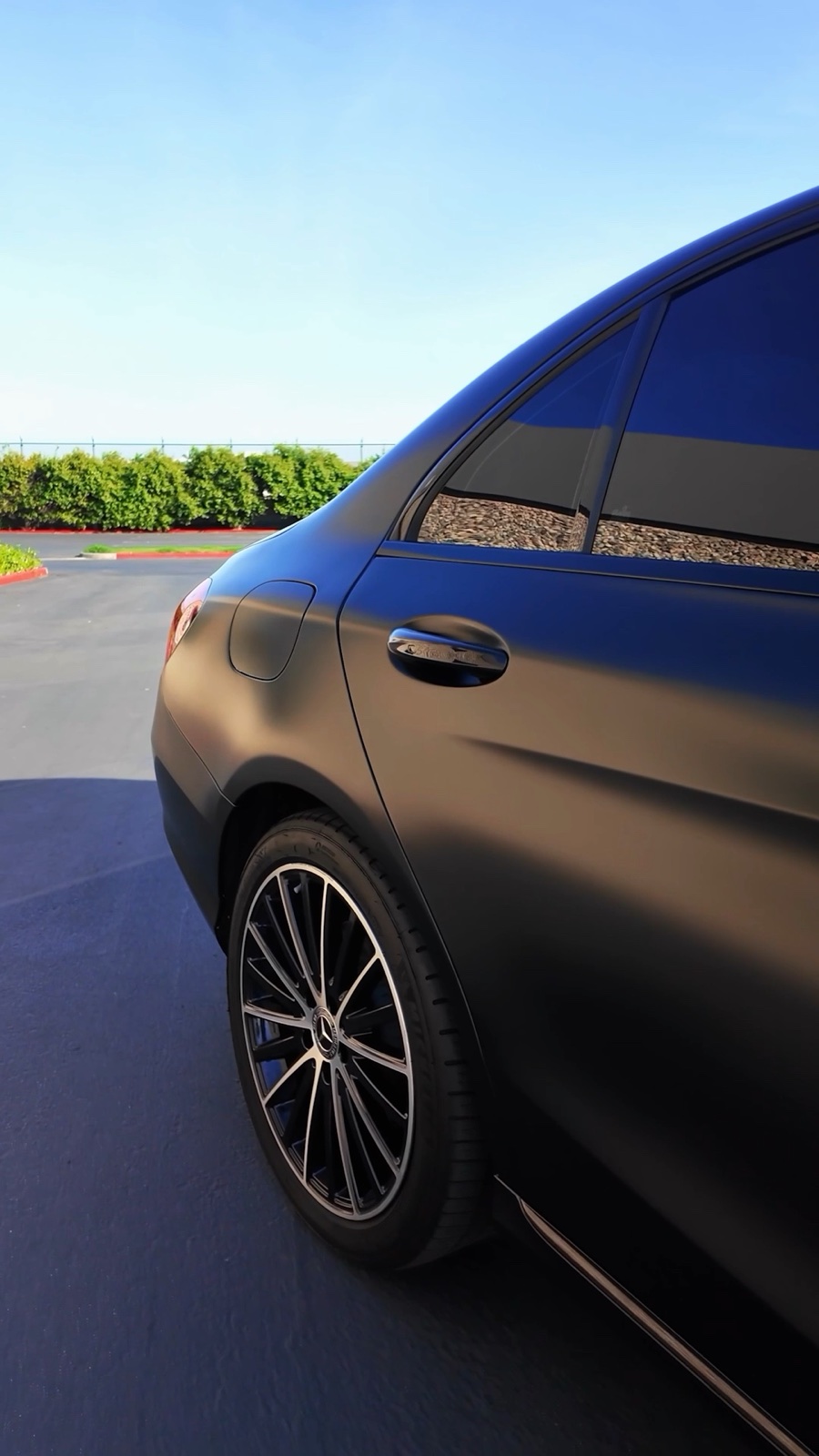 Mercedes-Benz C300 in a satin black color-change finish by G Wraps